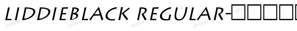 LiddieBlack Regular字体转换